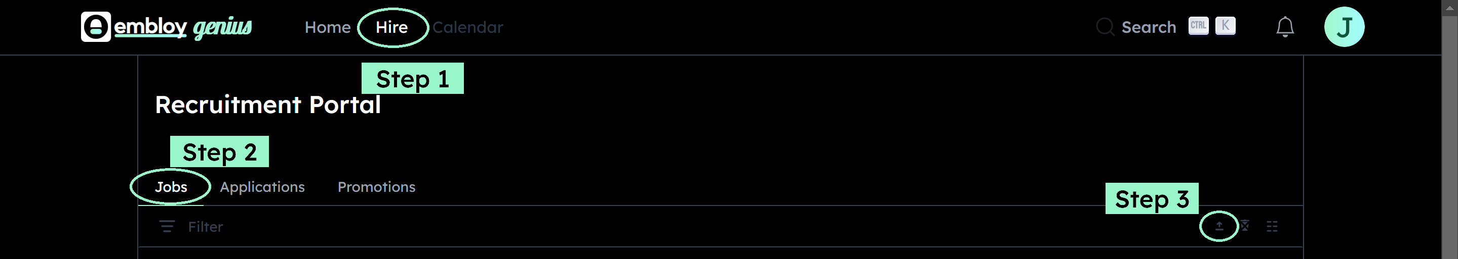 Add job button